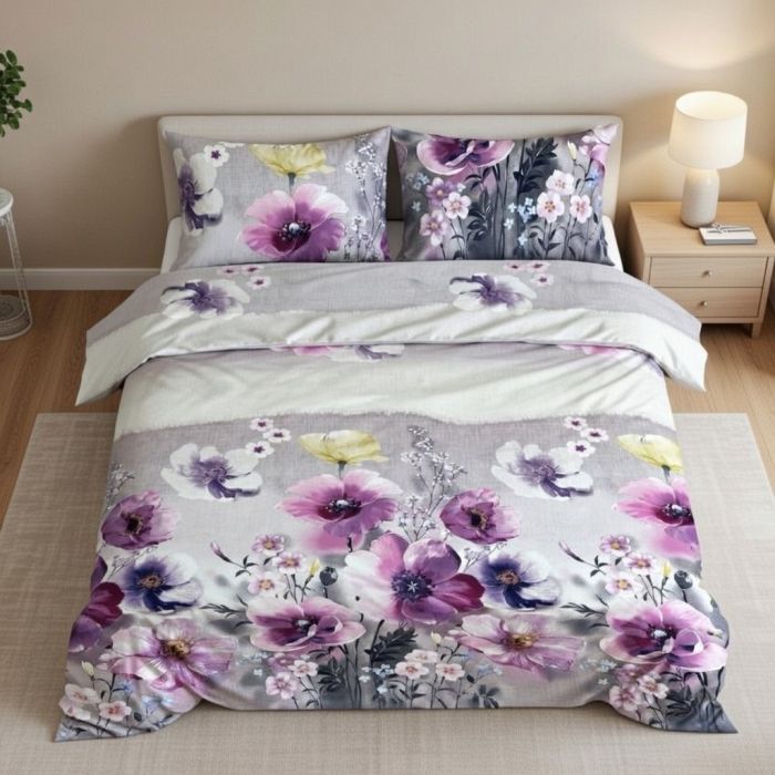 Patalynės komplektas Purple Flower, 140x200, 70x70 cm||TavoSapnas