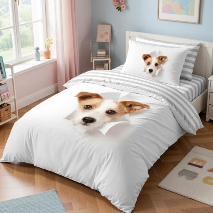 Patalynės komplektas Lovely Dog, 135x200, 80x80 cm||TavoSapnas