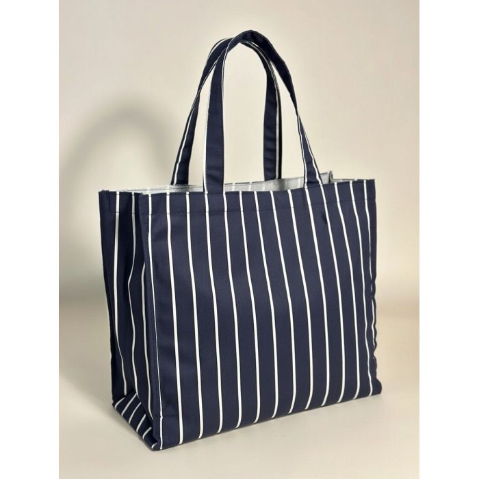 Tvirtas medvilninis audinys, Navy Stripes||TavoSapnas