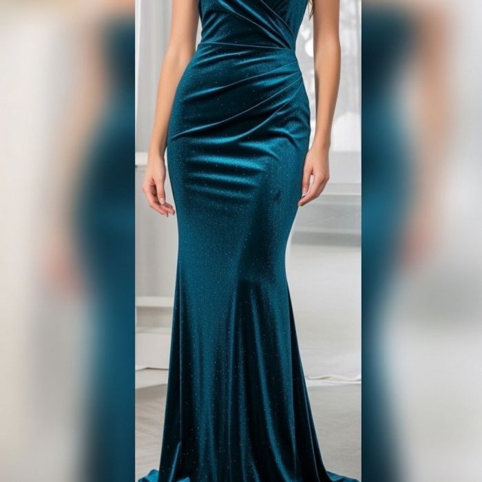 Aksomas Shiny Lurex, elektrinis||TavoSapnas
