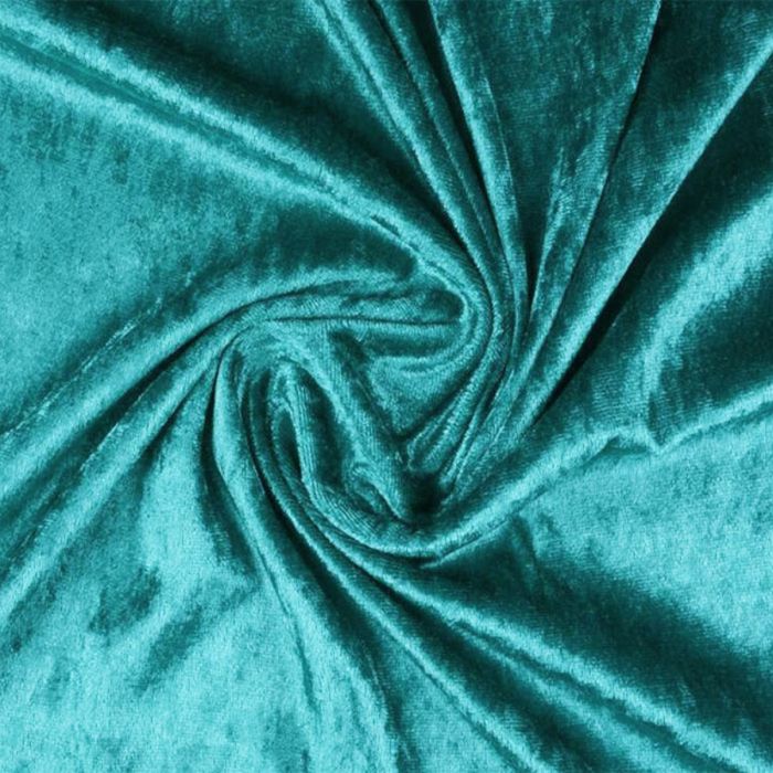 Plonas glamžytas aksomas Sea Green, likutis 0.30x1.40m||TavoSapnas