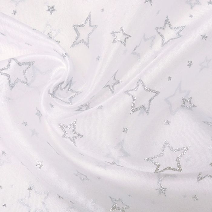 Luxury organza Žvaigždutės, 0.85x1.50m||TavoSapnas