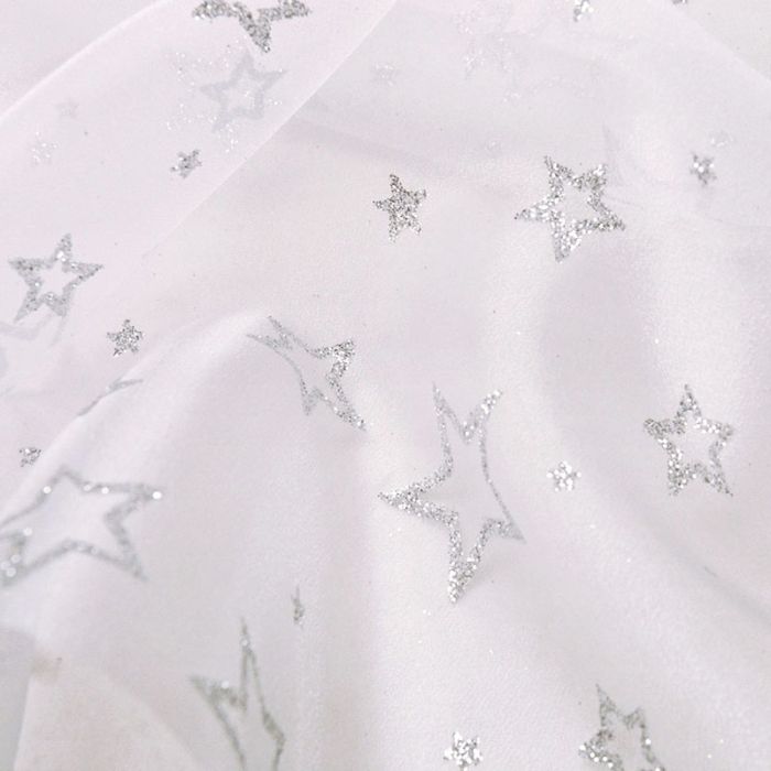 Luxury organza Žvaigždutės, 0.85x1.50m||TavoSapnas