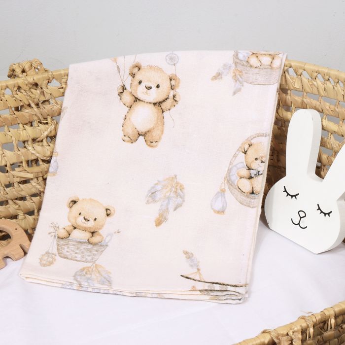 Flanelinis vystyklas Teddy Bear, 70x100 cm||TavoSapnas