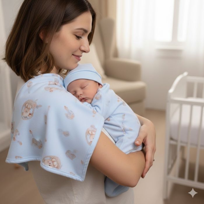 Flanelinis vystyklas Teddy, 70x100 cm||TavoSapnas