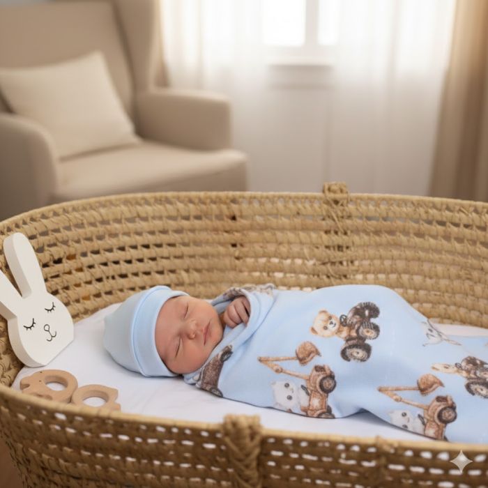 Flanelinis vystyklas Važiuojam! 100x100 cm||TavoSapnas