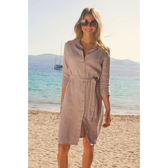 Minkštas plautas linas Taupe, likutis 0.55x1.40m||TavoSapnas