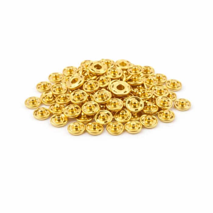 Spaudės prisiuvamos aukso, 8mm (6vnt.)||TavoSapnas