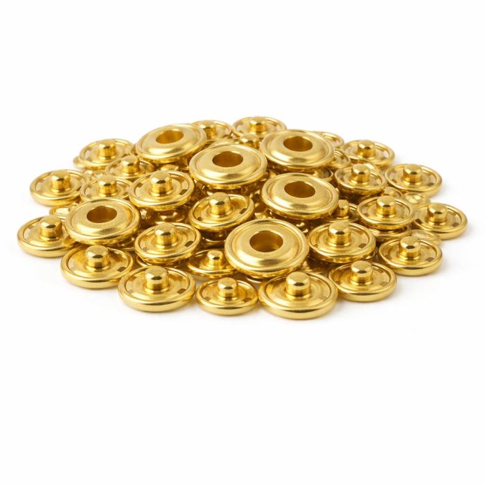 Spaudės prisiuvamos aukso, 10mm (6vnt.)||TavoSapnas