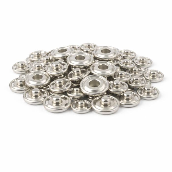 Spaudės prisiuvamos sidabro, 15mm (6 vnt.)||TavoSapnas