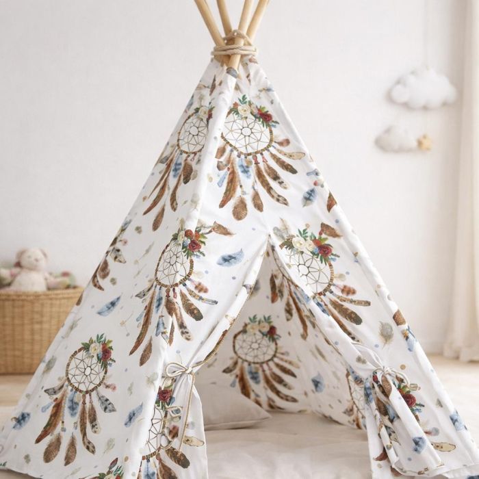 Medvilninis audinys patalynei (drobelė), Sapnų gaudyklės, 0.35x2m||TavoSapnas