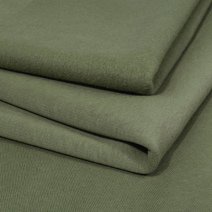 Trikotažas su pūkeliu Šviesus chaki, likutis 0.95x1.80m||TavoSapnas