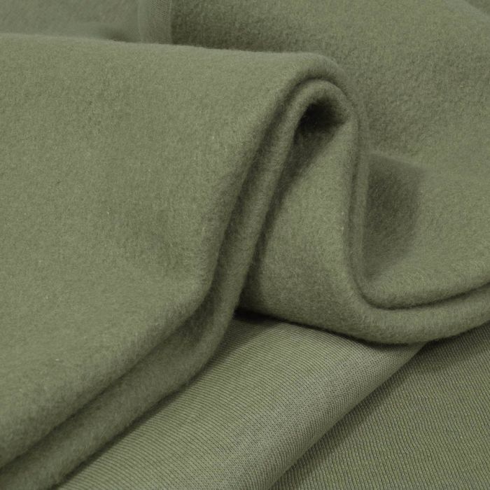 Trikotažas su pūkeliu Šviesus chaki, likutis 0.95x1.80m||TavoSapnas