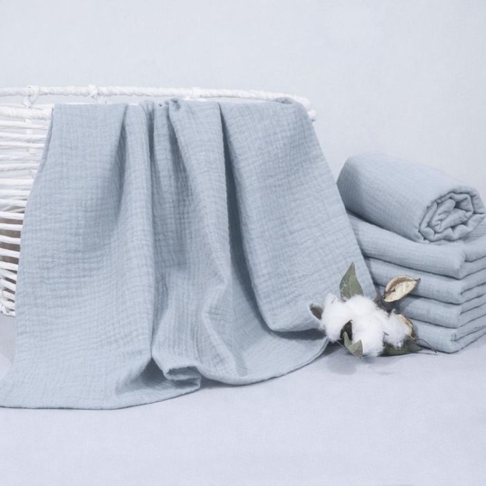 Muslino vystyklas Melsvai Pilkas, 65x80 cm||TavoSapnas