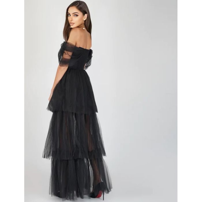 Minkštas tiulis Soft (juodas), likutis 1.10x3m||TavoSapnas