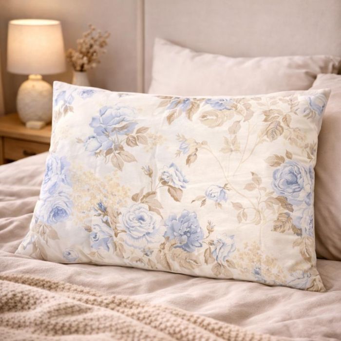 Medvilninis pagalvės užvalkalas su užtrauktuku Ice Roses, 50x70 cm||TavoSapnas