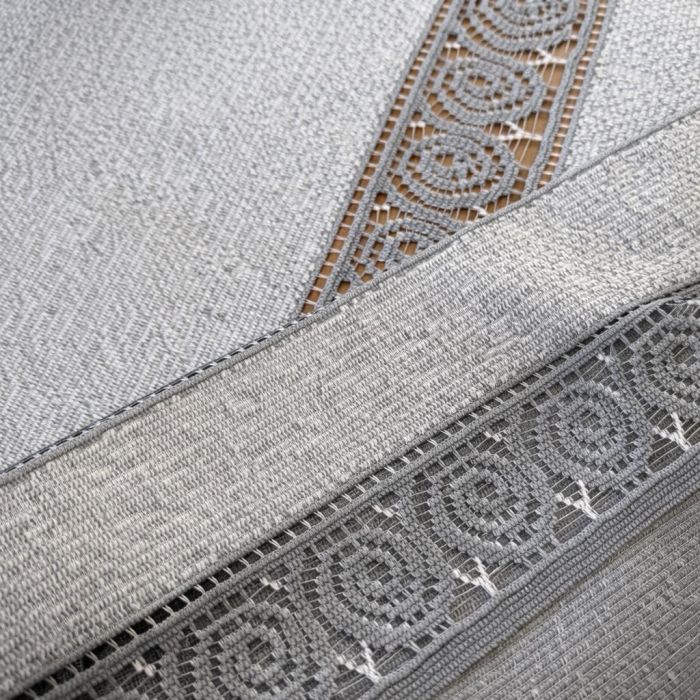 Žakardinė staltiesė Pilka, 140x250 cm||TavoSapnas