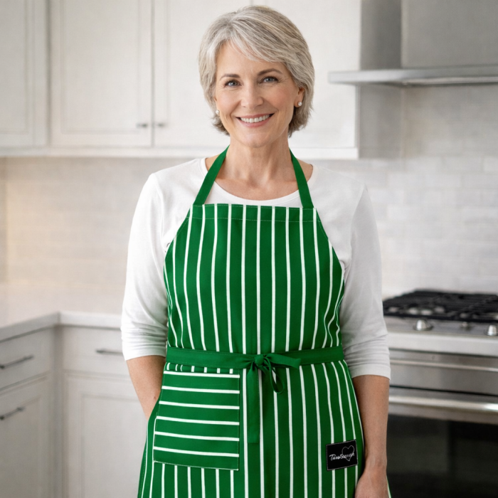 Prijuostė Green Stripes, S/M||TavoSapnas