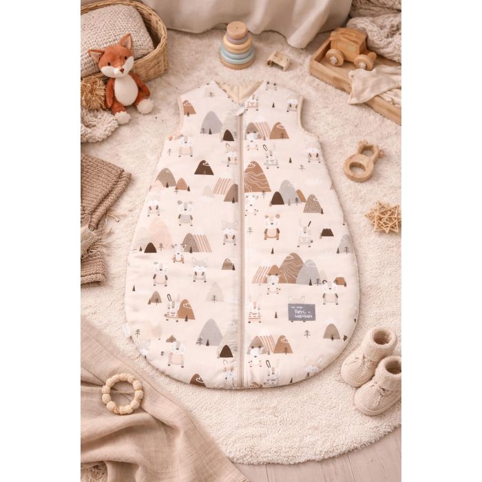 Šiltas miegmaišis su dvipusiu užtrauktuku Šokolado kalnai, 120 cm||TavoSapnas