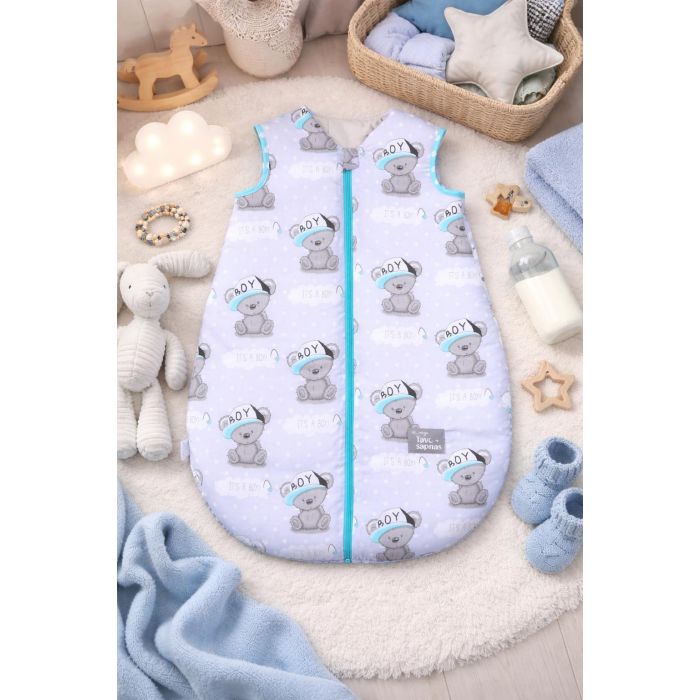 Šiltas miegmaišis su dvipusiu užtrauktuku It's a Boy!, 120 cm||TavoSapnas