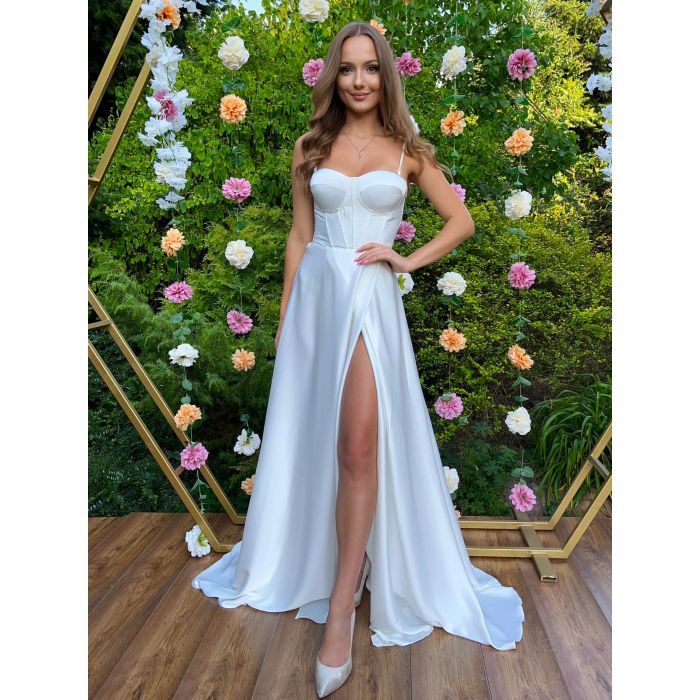 Atlasinis audinys su elastanu, baltas, 1.20x1.40m||TavoSapnas