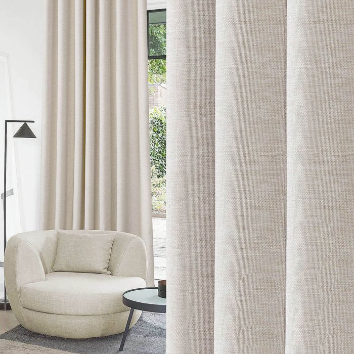 Pasiūtas naktinių užuolaidų komplektas Softy Natural||TavoSapnas
