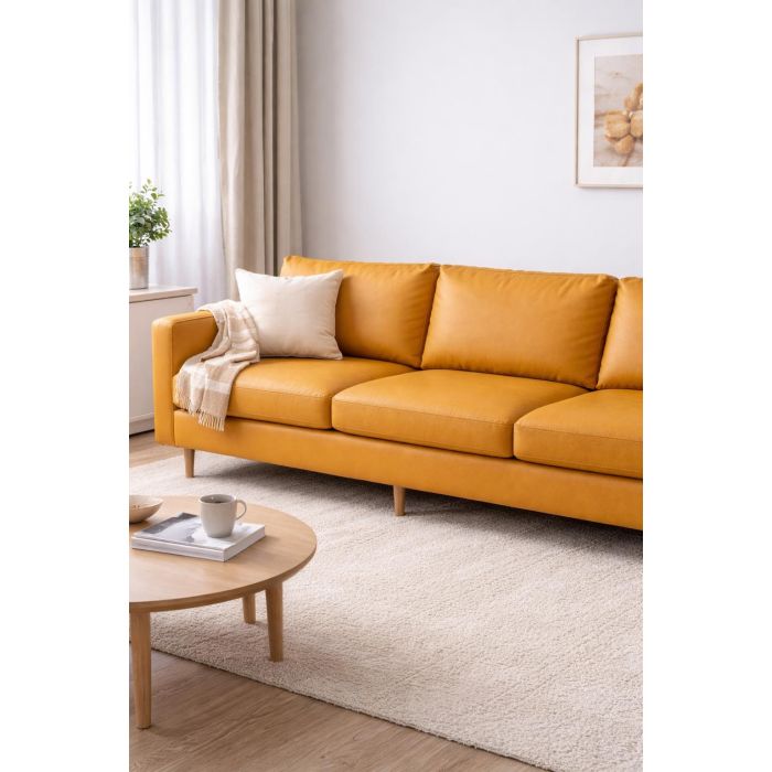 Baldinė eko oda Casco Soft, apelsino geltona, 0.70x1.40m||TavoSapnas