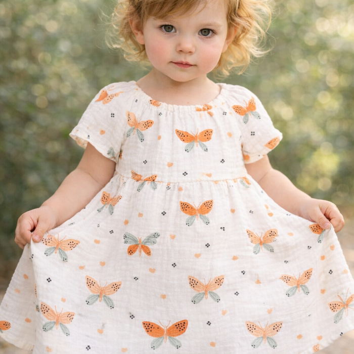 Double gauze muslinas Drugeliai||TavoSapnas