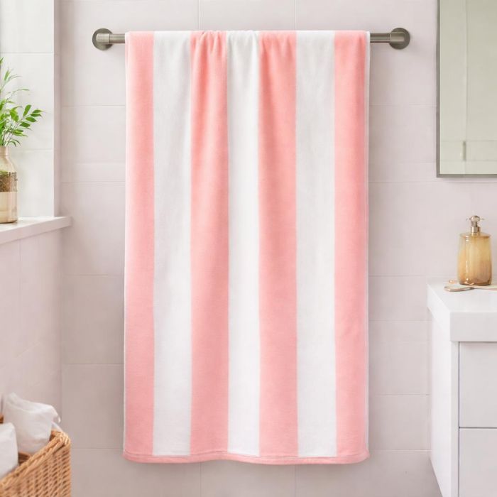 Rankšluostis Pink Stripes, 70x140 cm||TavoSapnas