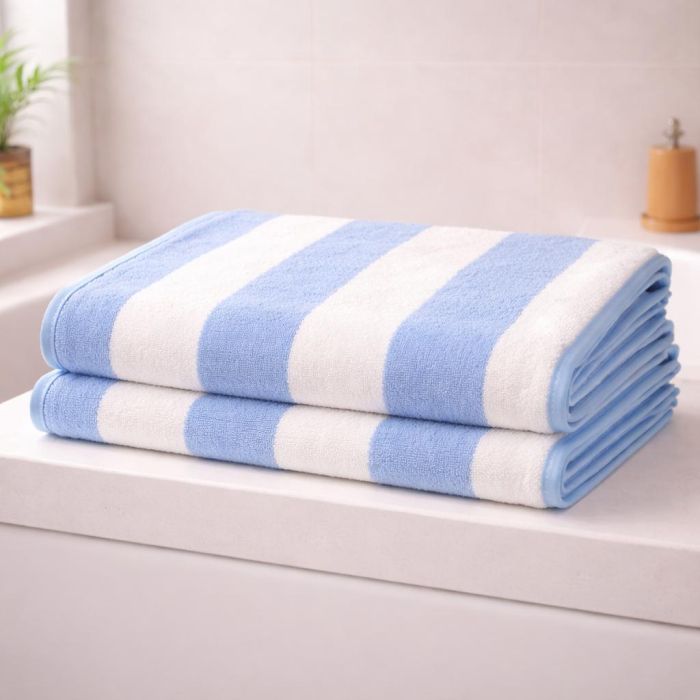 Rankšluostis Blue Stripes, 70x140 cm||TavoSapnas