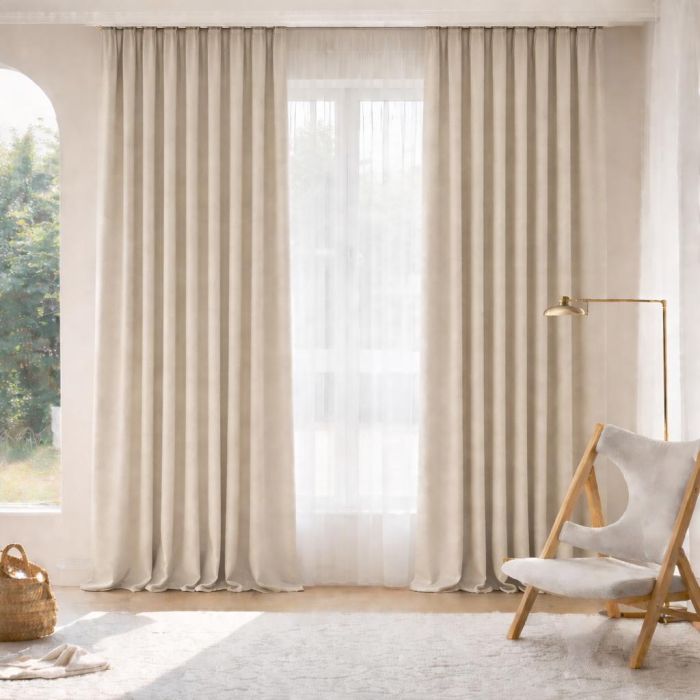 Matuojama naktinė užuolaida Super Soft Chenille Dimout, aukštis 275 cm||TavoSapnas