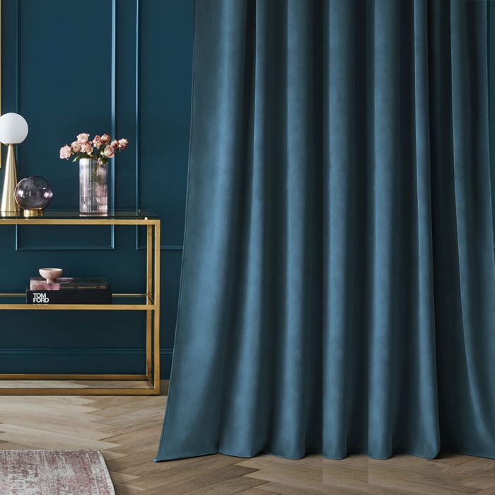 Karališkojo veliūro užuolaidų komplektas Ocean Blue||TavoSapnas