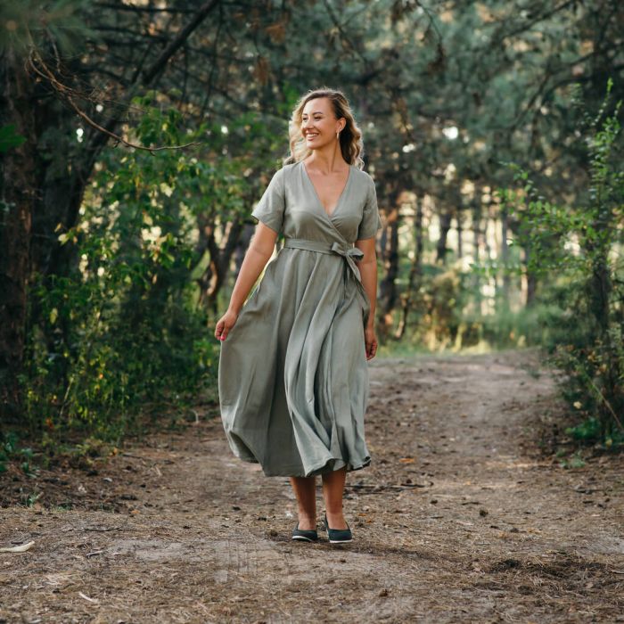 Minkštas plautas linas Old Green, likutis 0.75x1.35m||TavoSapnas