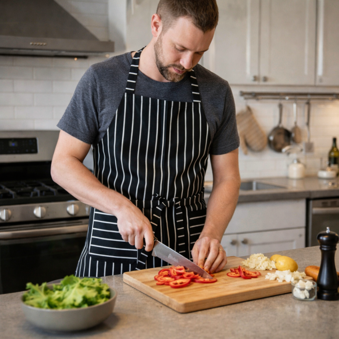 Vyriška prijuostė Black Stripes||TavoSapnas