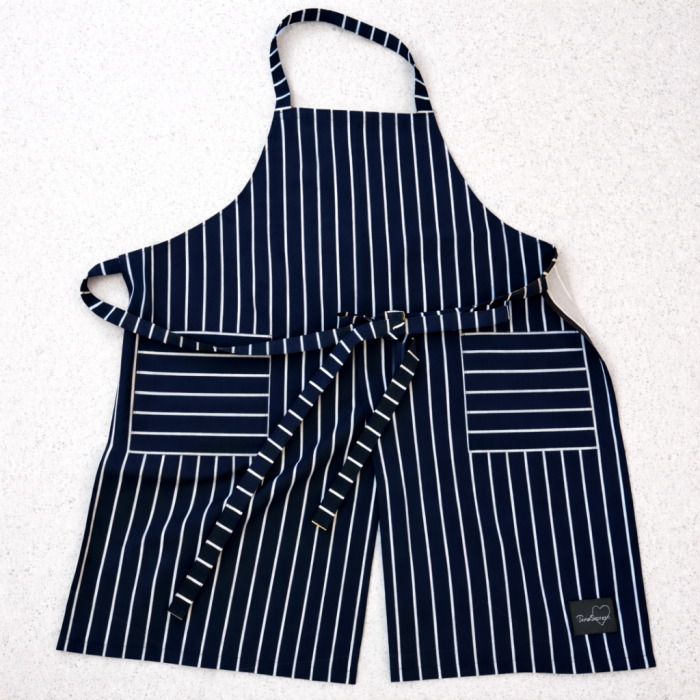 Vyriška prijuostė Navy Stripes||TavoSapnas