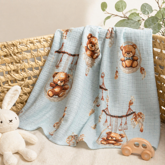 Marlinis vystyklas Teddy Bear, 65x75 cm||TavoSapnas