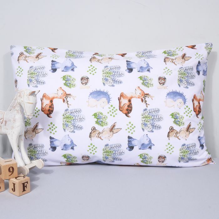 Medvilninis pagalvės užvalkalas Miško draugai, 40x60 cm||TavoSapnas