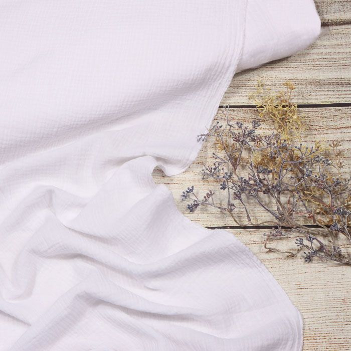 Double gauze muslinas baltas, likutis 0.15x2m||TavoSapnas