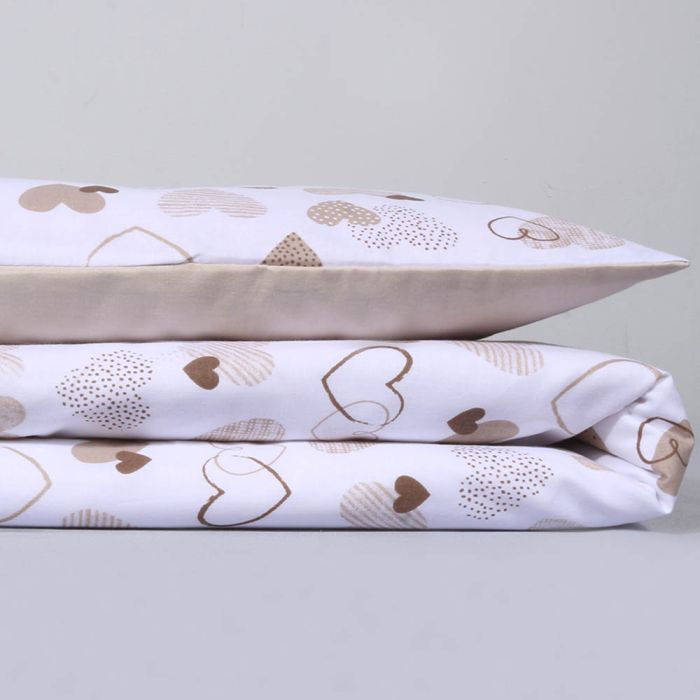 Patalynės komplektas Širdelės, 90x120, 40x60 cm||TavoSapnas