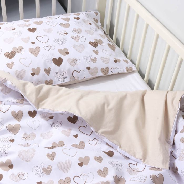 Patalynės komplektas Širdelės, 110x140, 40x60 cm||TavoSapnas