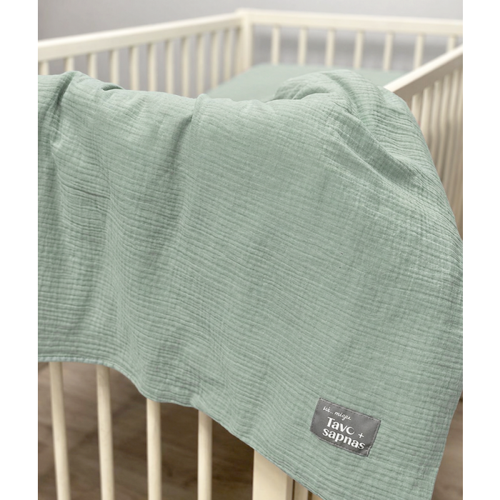 Muslino (double gauze) patalynės komplektas Mint Dreams, 90x120, 40x60 cm||TavoSapnas