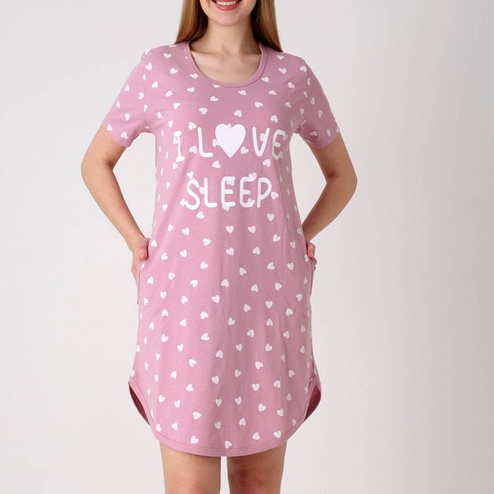 Medvilniniai naktiniai Love Sleep, XL||TavoSapnas