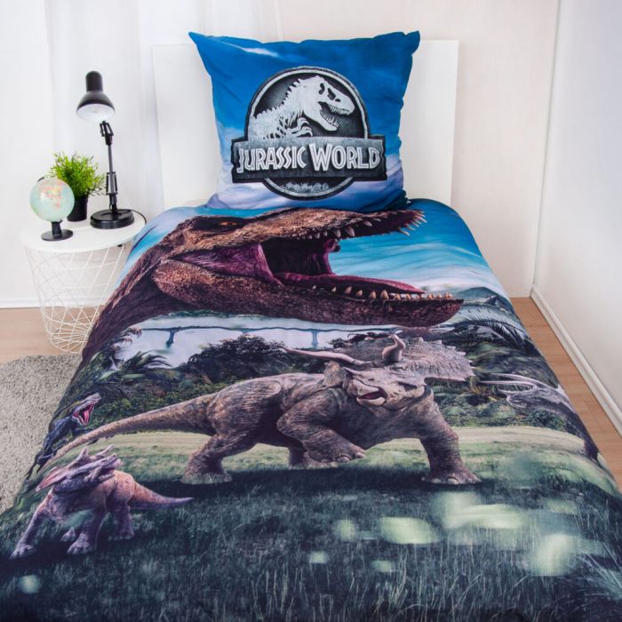 Patalynės komplektas Dinozaurai, 135x200, 80x80 cm||TavoSapnas