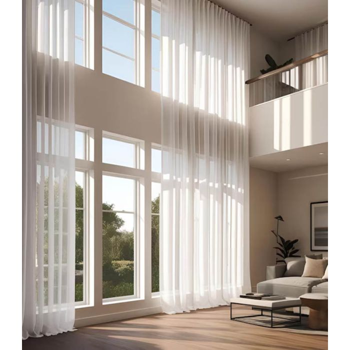 Matuojama dieninė užuolaida White Sheer, aukštis 345 cm||TavoSapnas
