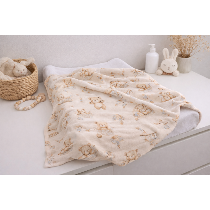 Flanelinis vystyklas Teddy Bear, 65x75 cm||TavoSapnas