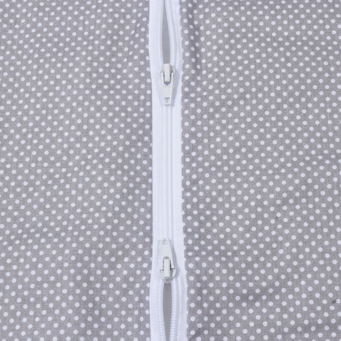 Miegmaišis su dvipusiu užtrauktuku Pilkas taškelis, 90 cm, be rankovių, medvilninis||TavoSapnas