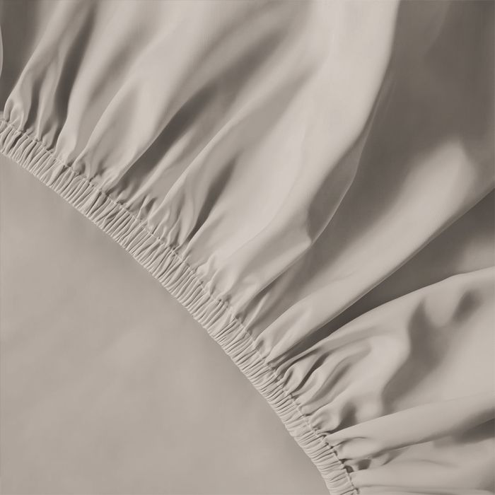 Pure Collection satino paklodė su guma BEIGE, 140x200 cm||TavoSapnas