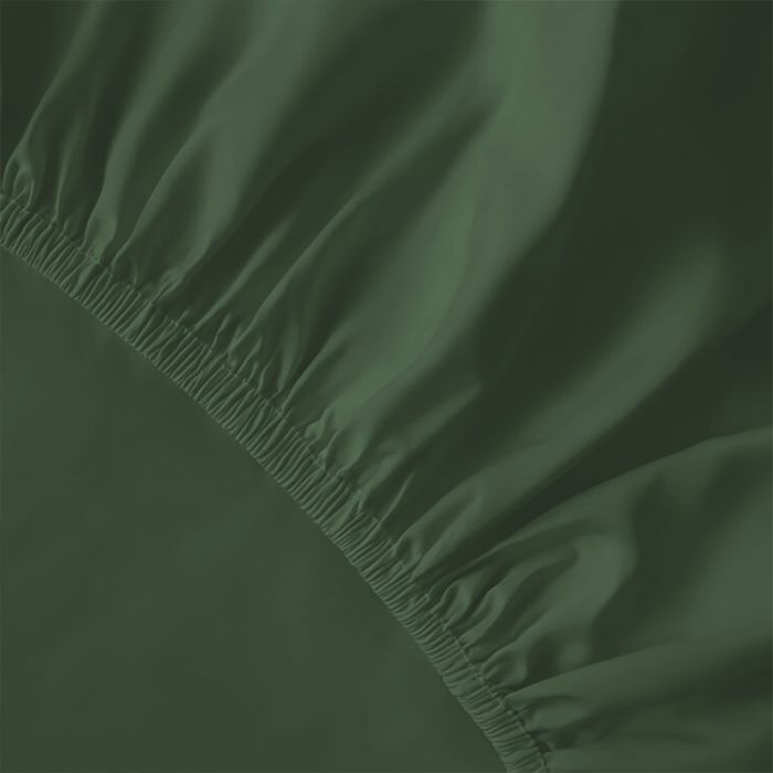 Pure Collection satino paklodė su guma GREEN, 160x200 cm||TavoSapnas