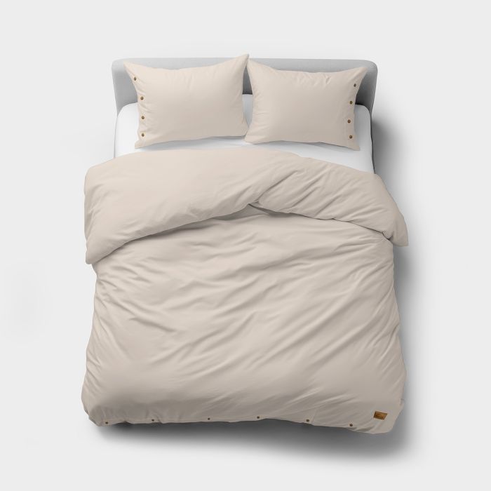 Medvilninė patalynė PURE ECO LINE Beige, 200x220, 70x80 cm||TavoSapnas