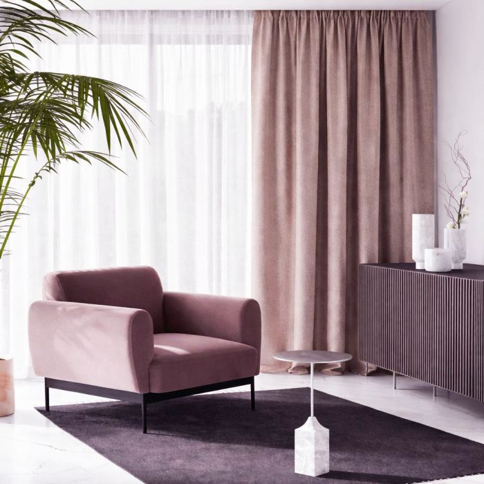 Naktinių užuolaidų komplektas Linen Dimout, plotis 320 cm||TavoSapnas